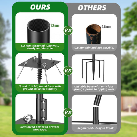 SHIJING height-adjustable pole from 44 to 92 inches for versatile setups.