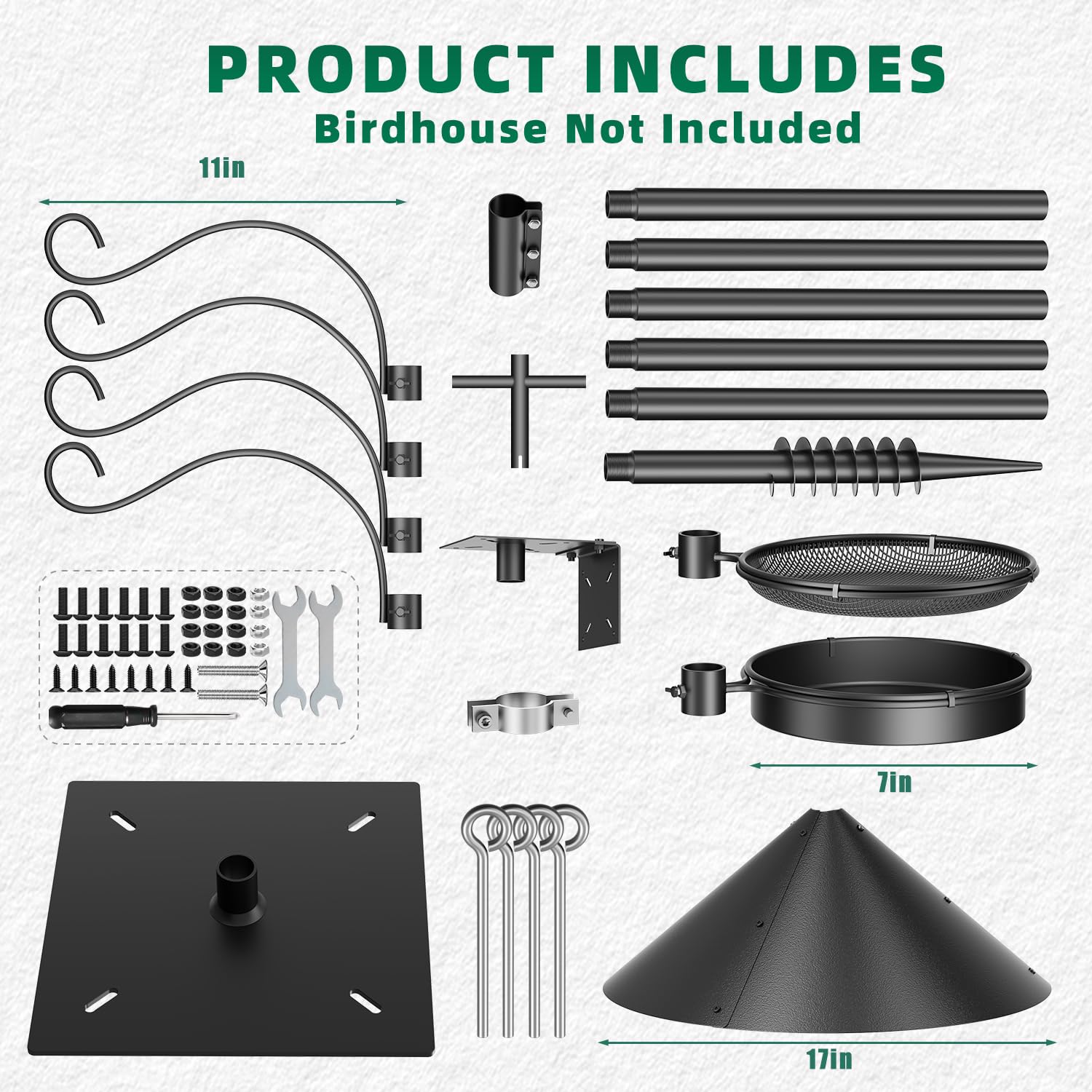 SHIJING four hooks support multiple feeders and garden decor.