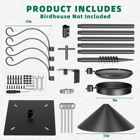 SHIJING four hooks support multiple feeders and garden decor.