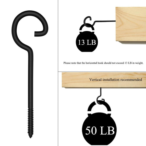 Shikaman screw hooks for wind chimes ensure secure outdoor mounting.