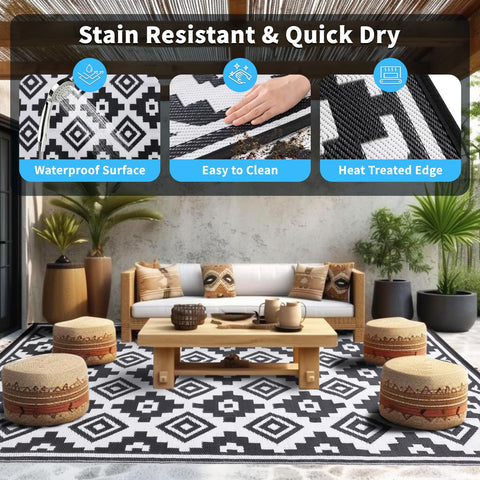 Shilucheng outdoor mat for camping, featuring durable, stain-resistant fibers.