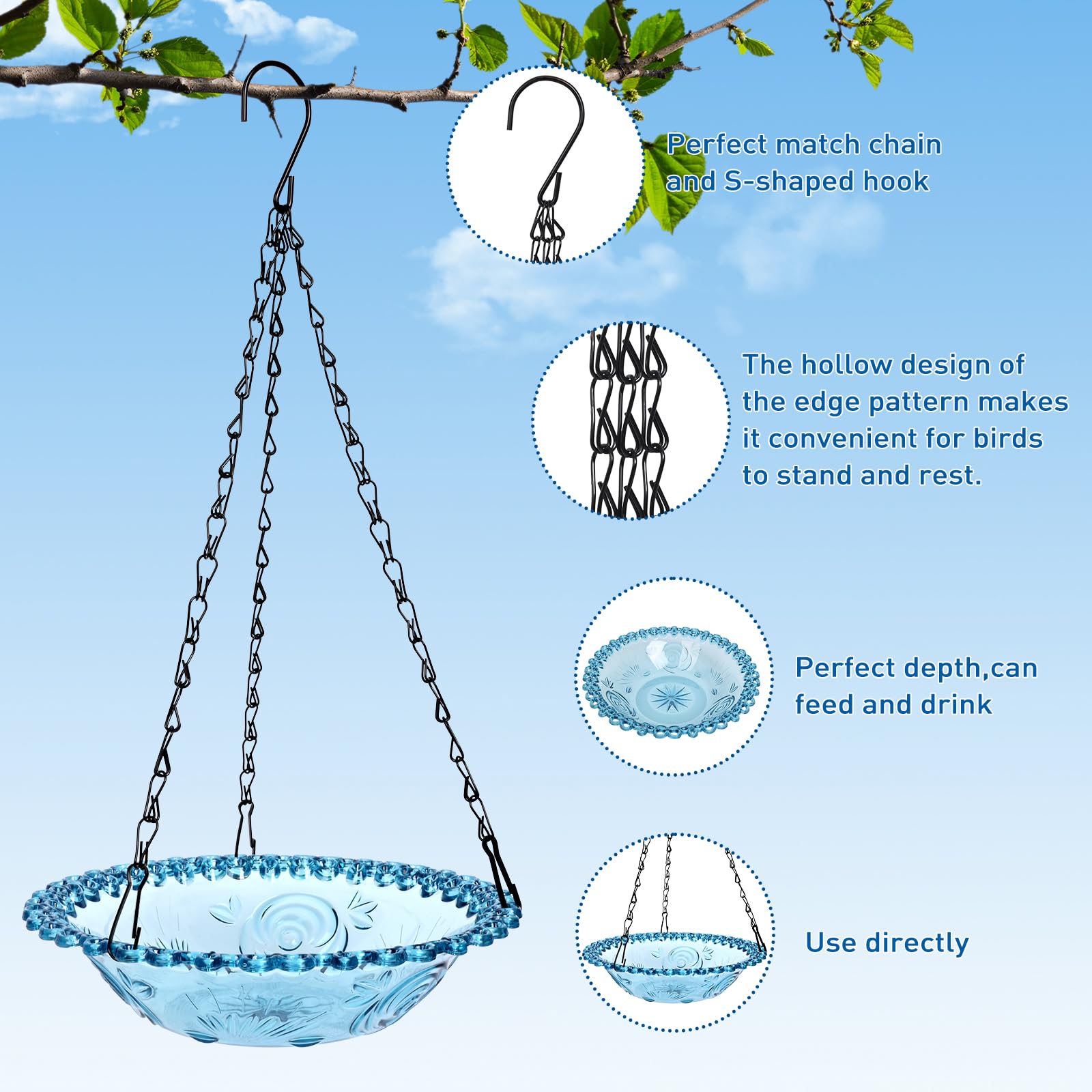 ShiMeiDing 2-pack set offers two bird stations for more yard activity.