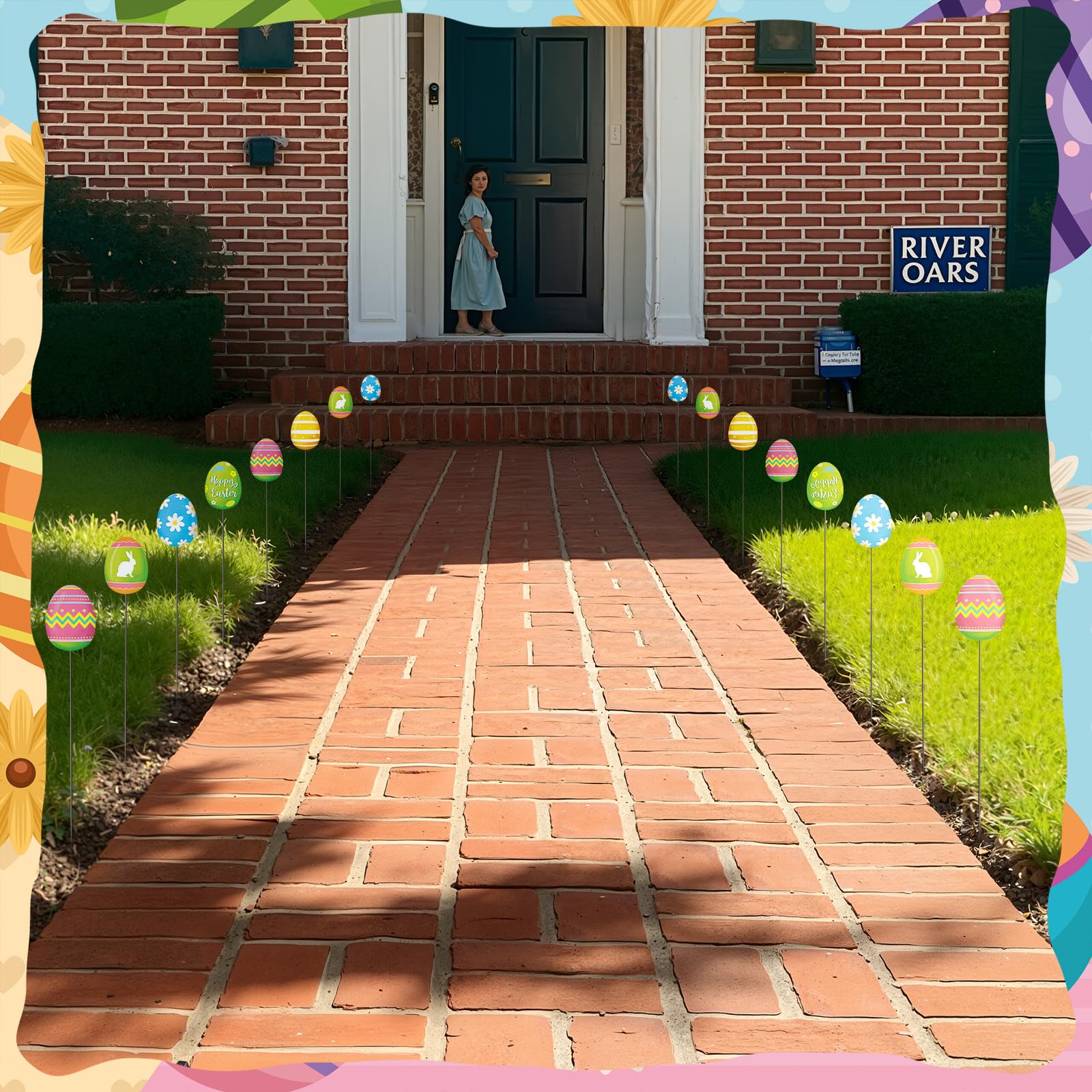 Shimeyao Easter yard signs boost curb appeal for spring gatherings.