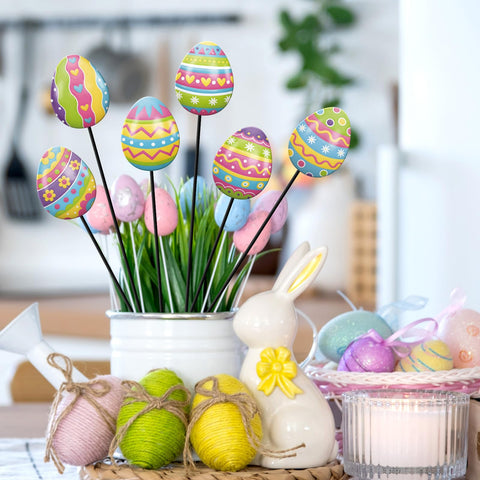 Shimeyao garden egg stakes suit pots and beds for Easter charm