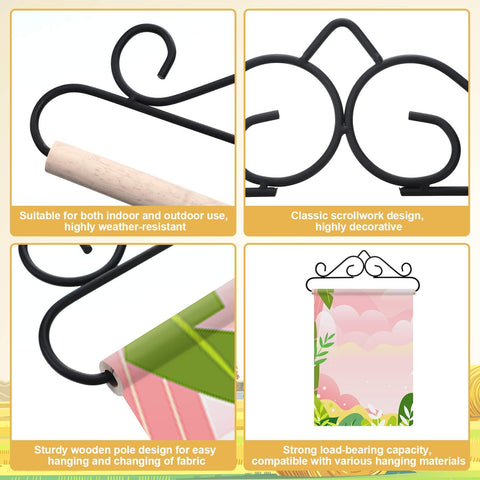 Shimeyao garden flag wall hanger for outdoor banner display
