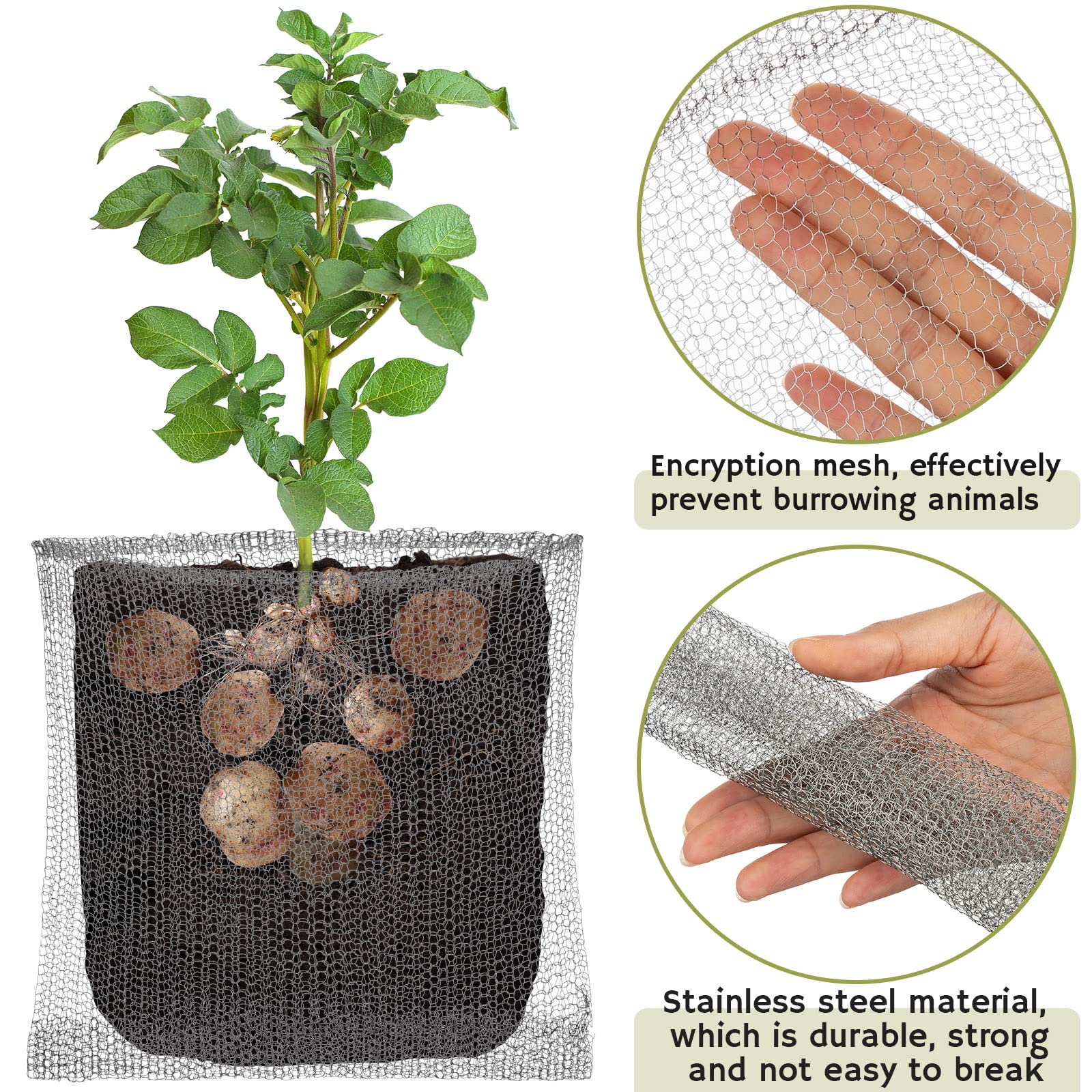 Shimeyao gopher basket 16x18 inch safeguards large roots and tubers