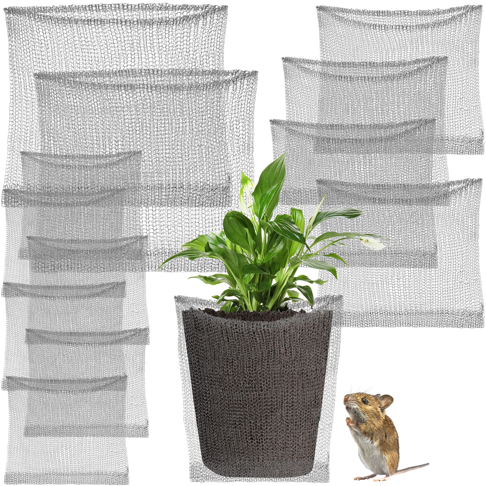 Shimeyao gopher basket 9x9 inch guarding plant roots against pests