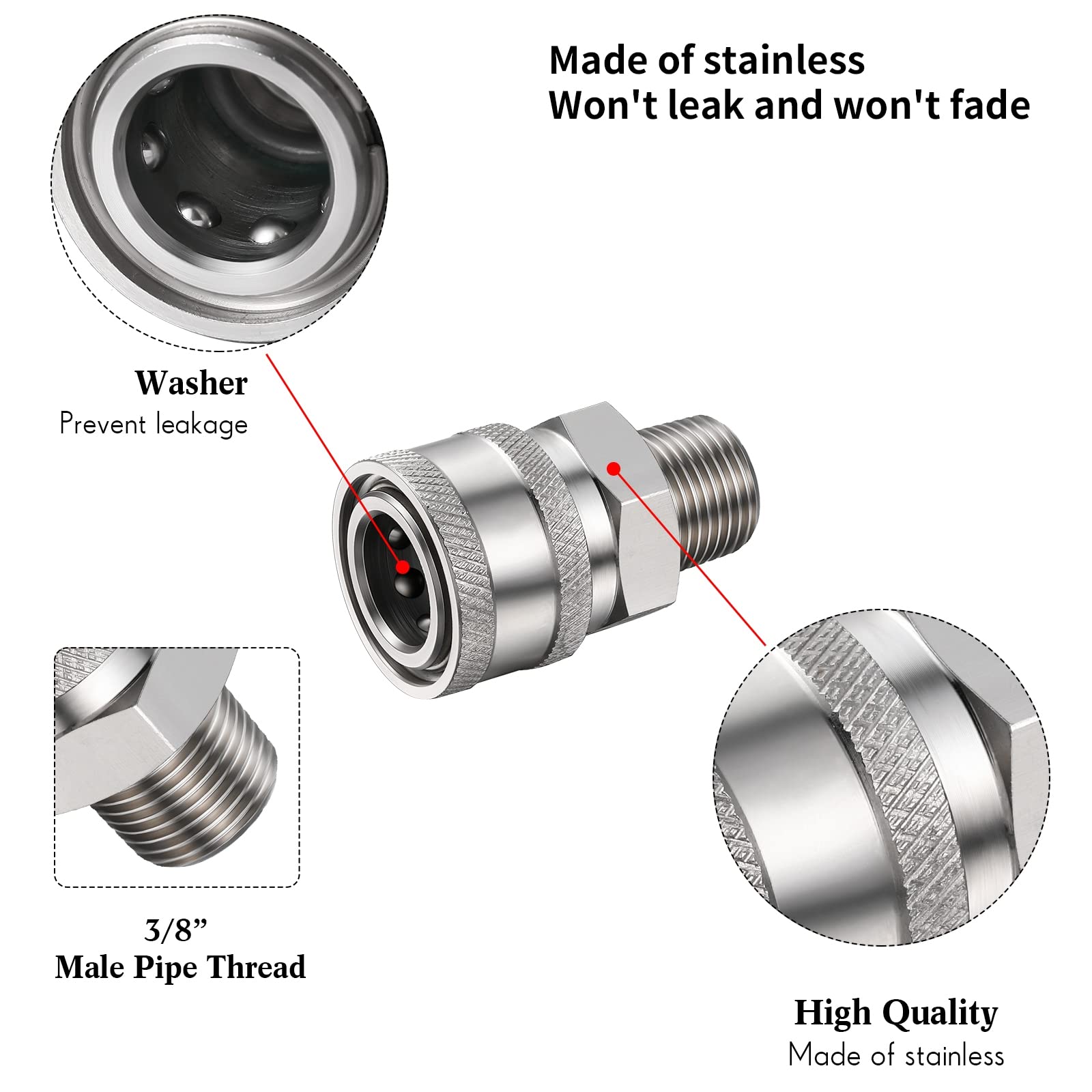 Shimeyao quick-connect fittings in use for hoses and pumps.