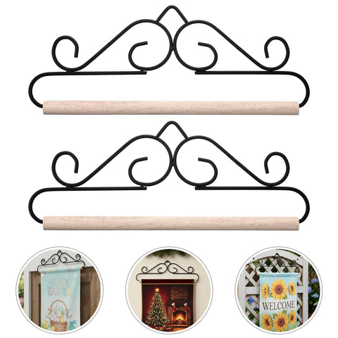 Shimeyao quilt hanger 12-inch wood and metal display for fabrics