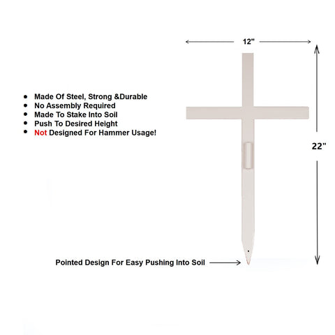 SHINCEL memorial cross for garden ornament and gravesite display