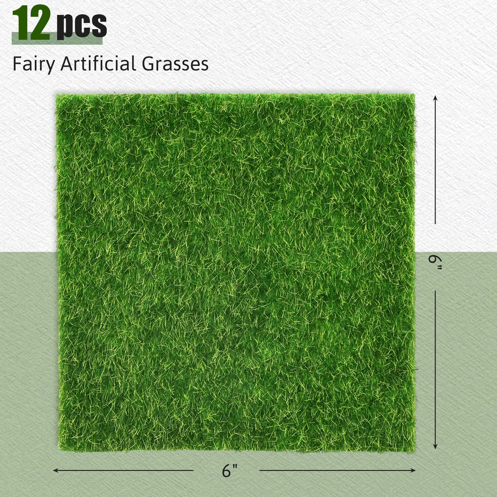 Shindel miniature garden grass tiles provide versatile décor for fairy gardens and dioramas.