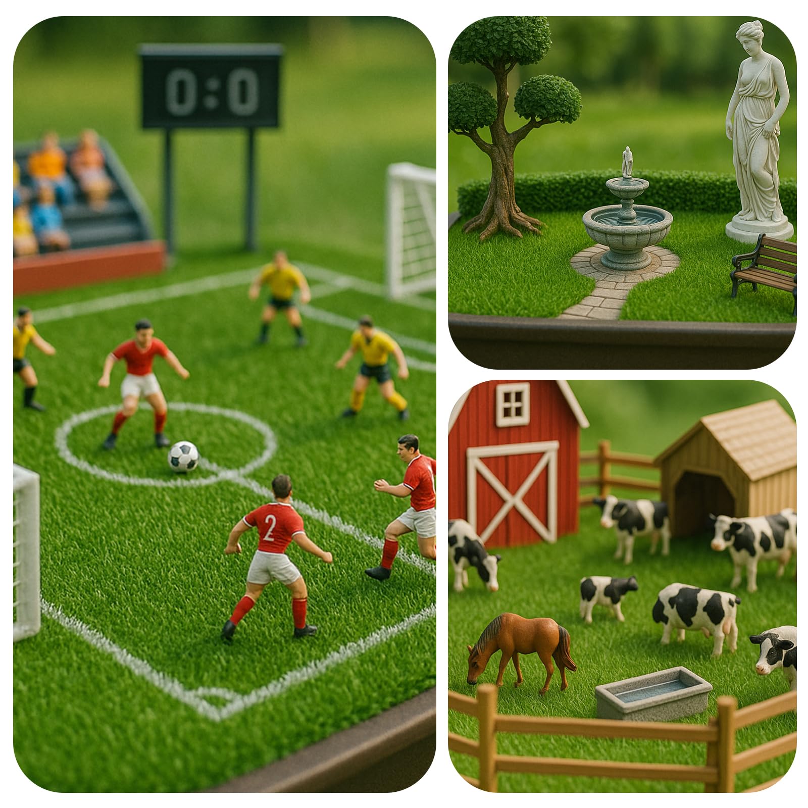 Shindel lightweight grass turf 6x6 suitable for kid-friendly crafts and pets areas.