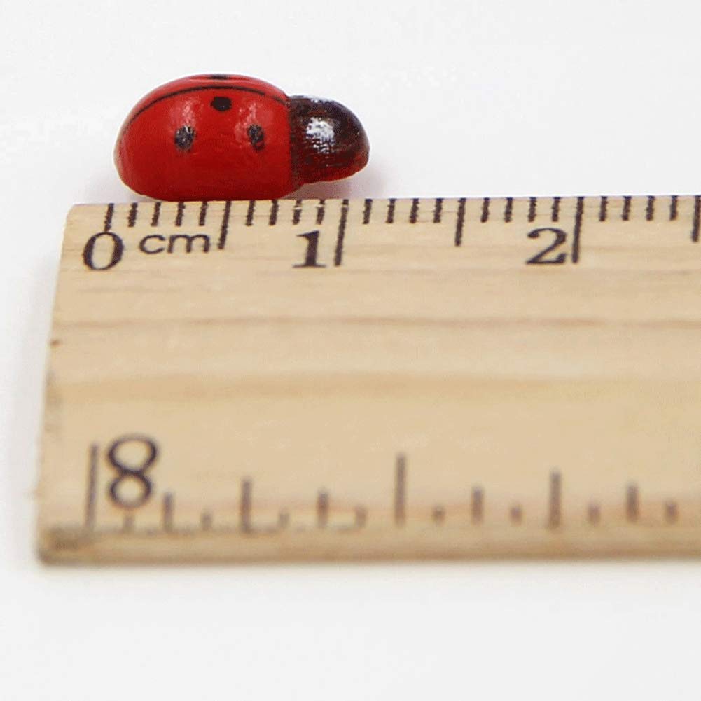 Shindel tiny wooden ladybugs decor for crafts and scrapbooks.