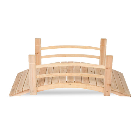 Shine Company 4980N cedar wood bridge close-up reveals grain and joints.