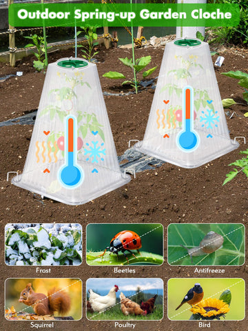 ShineSirius easy-install ground stakes for secure cloche placement