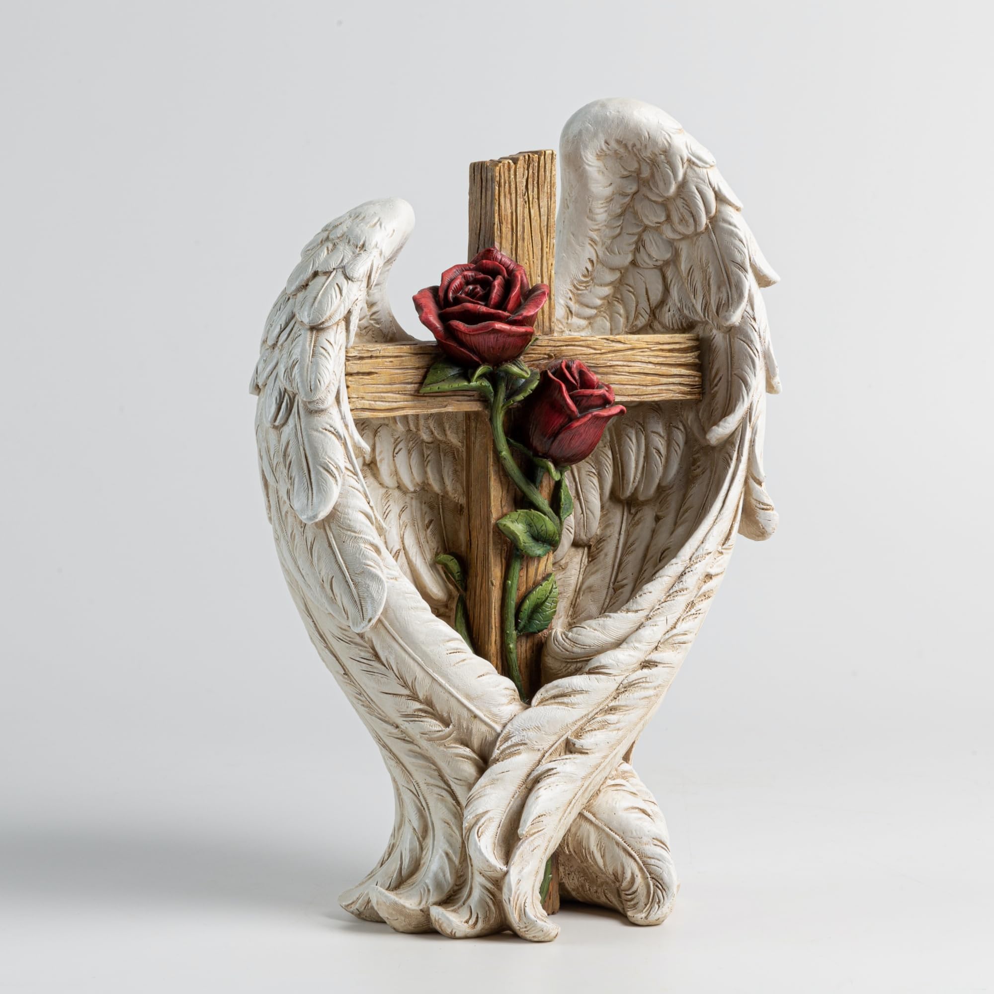 ShineOnAngel rose garden base statue adds beauty to outdoor or indoor spaces