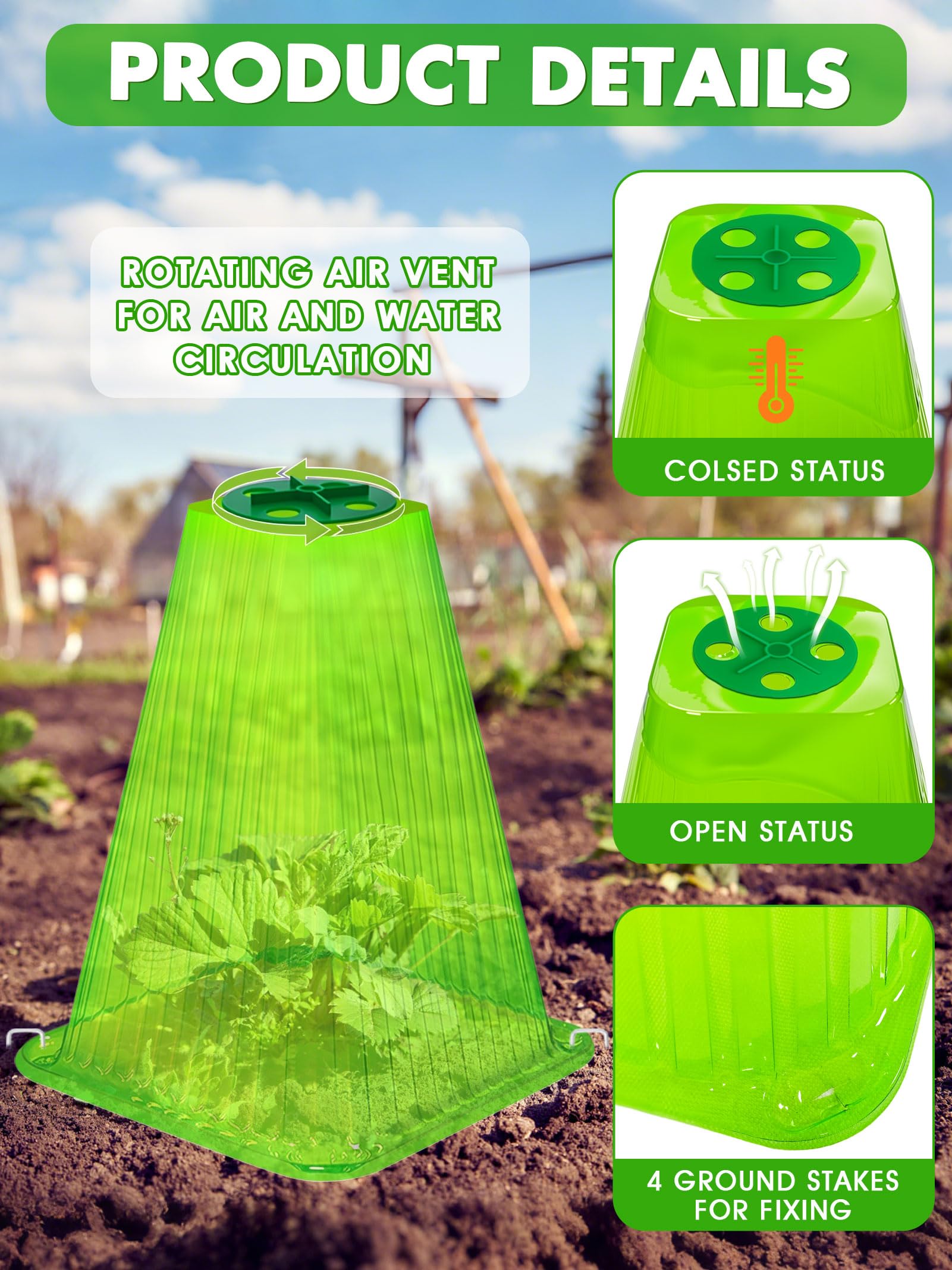 ShineSirius transparent dome maximizes light for growth.