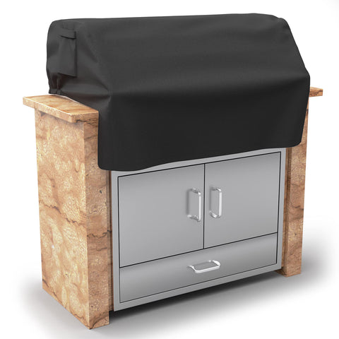 Shinestar 33in built-in grill cover demonstrates compatibility with multiple brands for outdoor protection.