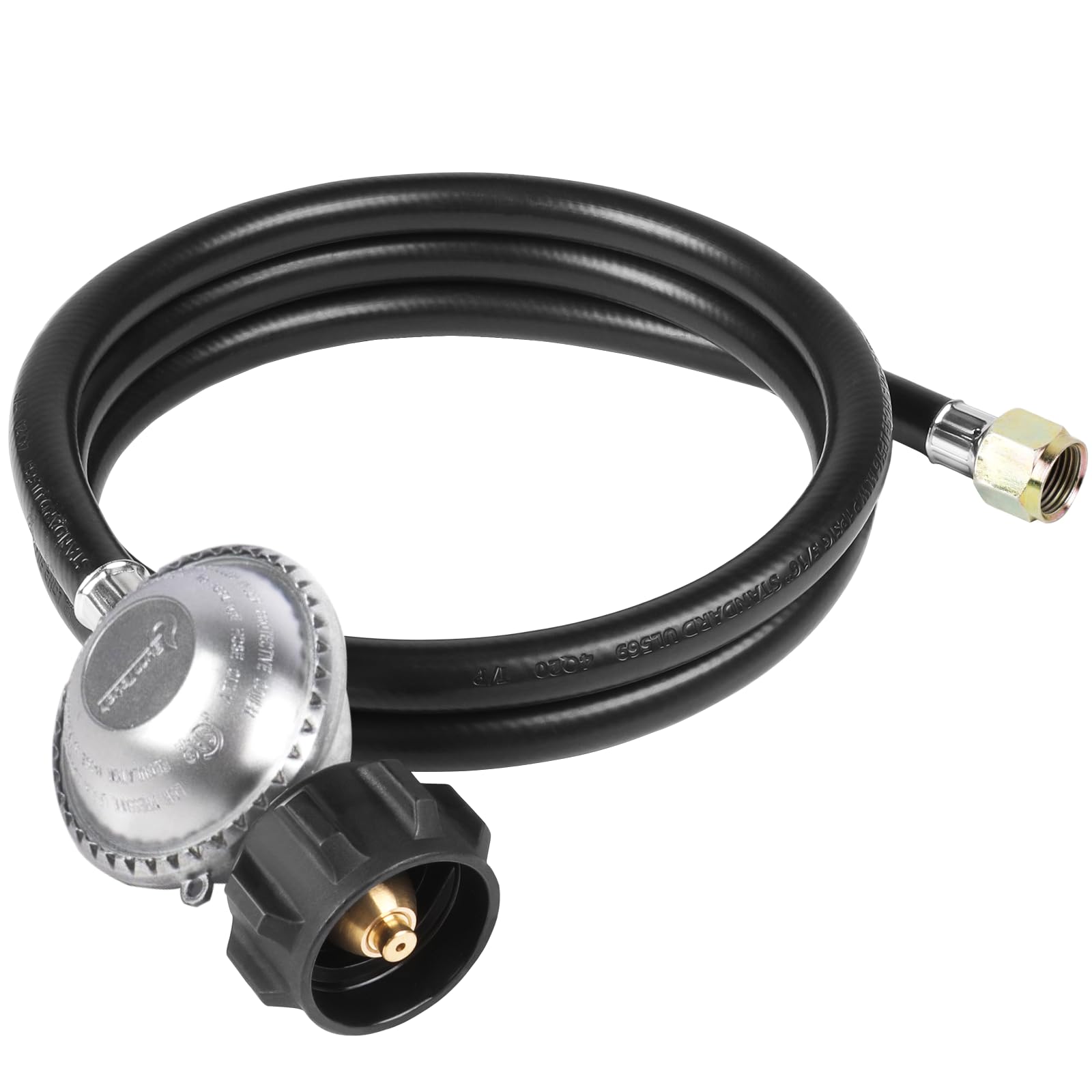 ShineStar 5ft propane hose with regulator ready for outdoor grilling
