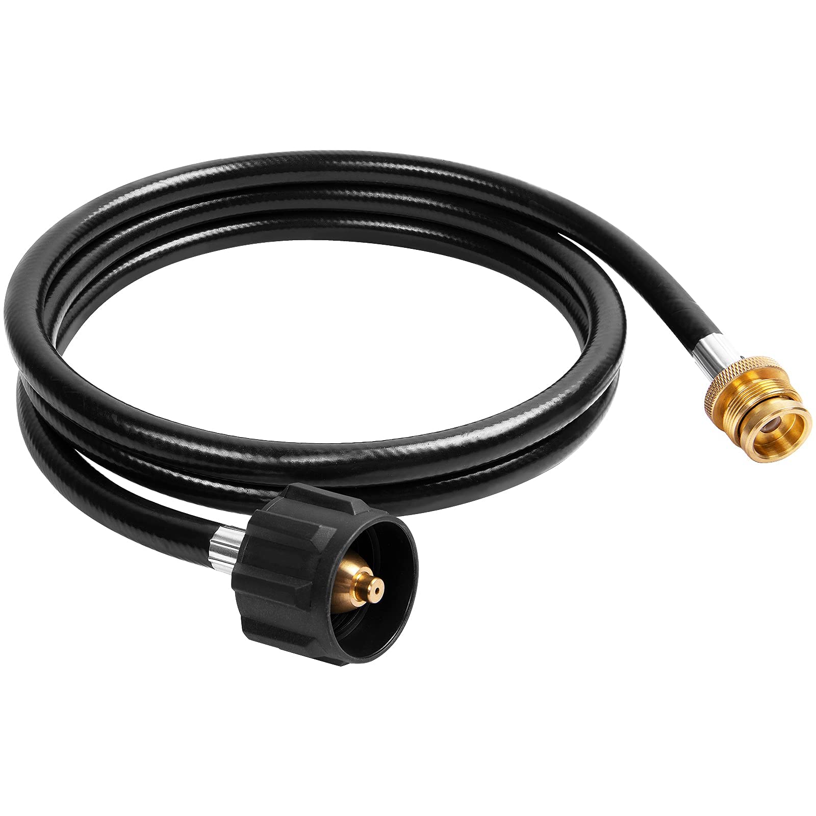 SHINESTAR 6ft propane hose adapter close-up with brass fittings for a reliable seal.
