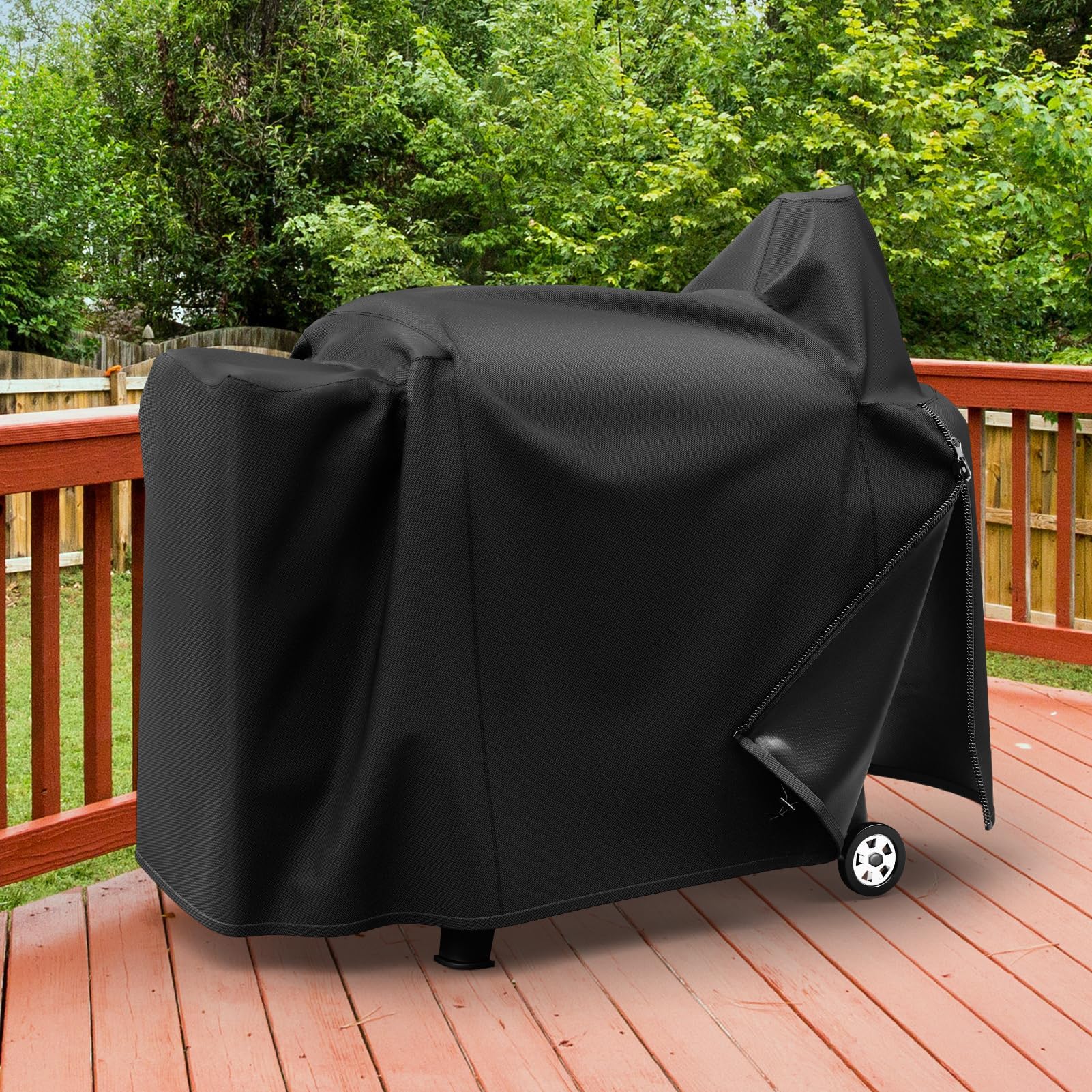 SHINESTAR all-weather cover for Pit Boss 820-850 protects gear year-round.