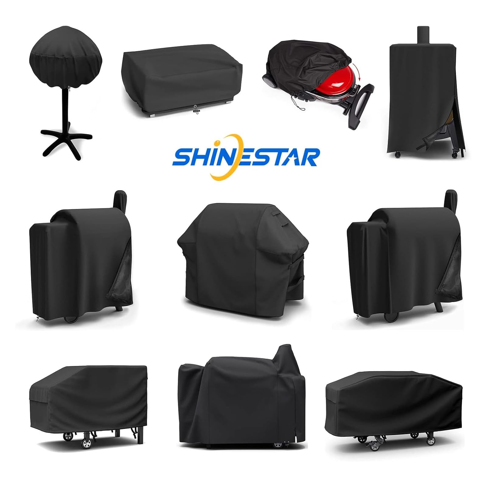 SHINESTAR fits most 34–38 inch built-in grills.