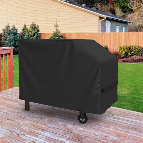 SHINESTAR griddle cover with strap system locks in place during windy conditions.