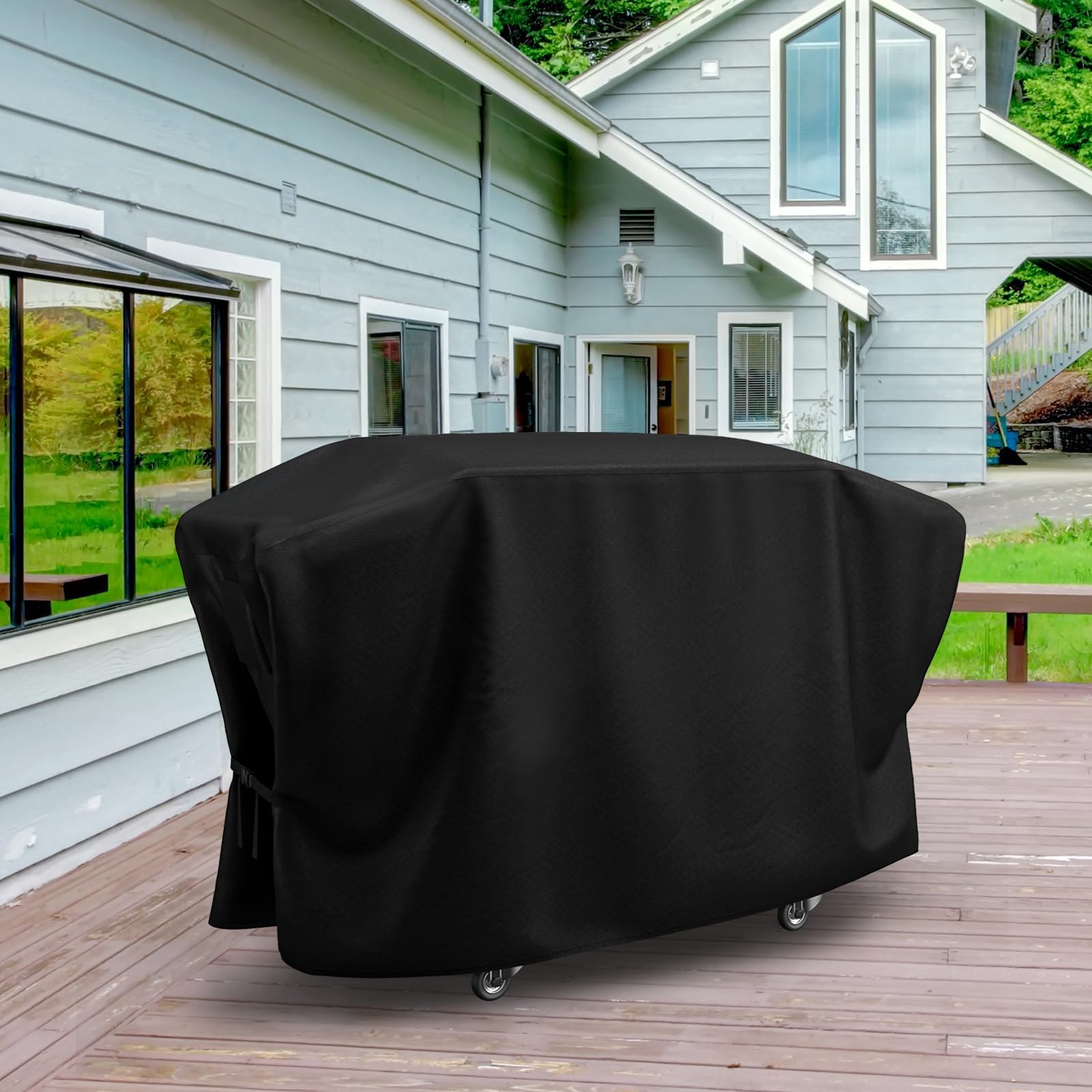 SHINESTAR cover uses click-close straps for secure wind resistance