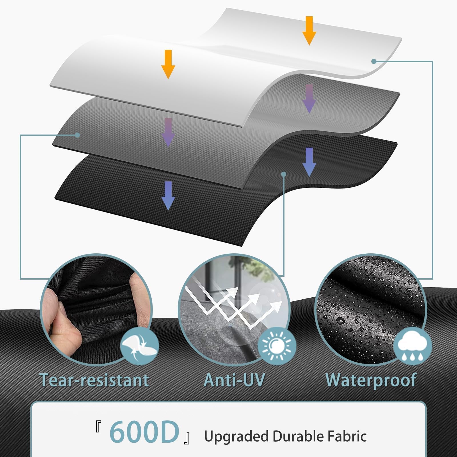 SHINESTAR cover with waterproof coating withstands wet weather for your grill