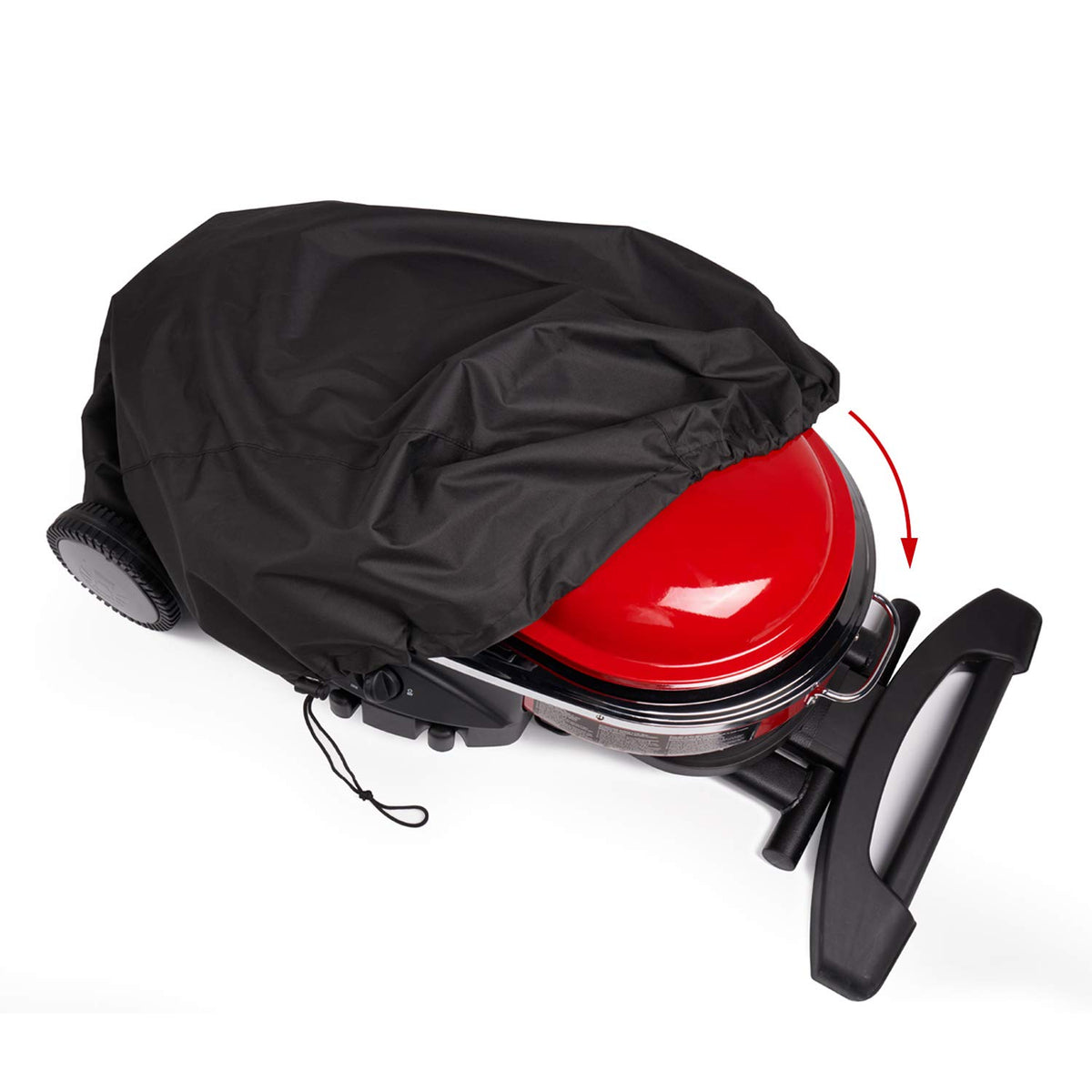 SHINESTAR grill cover on Coleman Roadtrip LXE showing snug fit and protection from weather