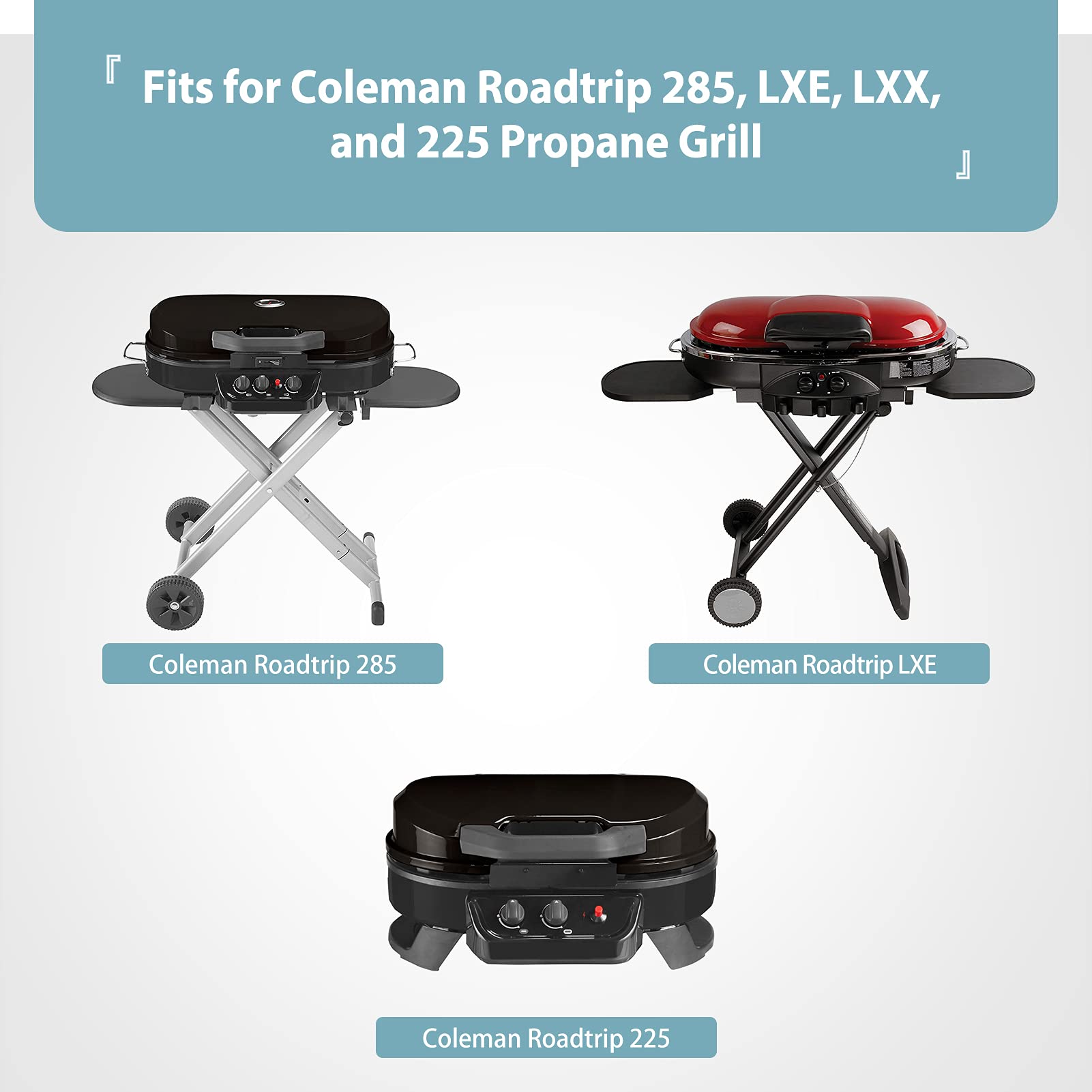 SHINESTAR grill cover for Roadtrip LXX demonstrates secure side straps against wind
