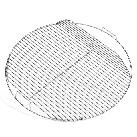 SHINESTAR hinged grill grate for Weber 22-inch grills, easy charcoal access.