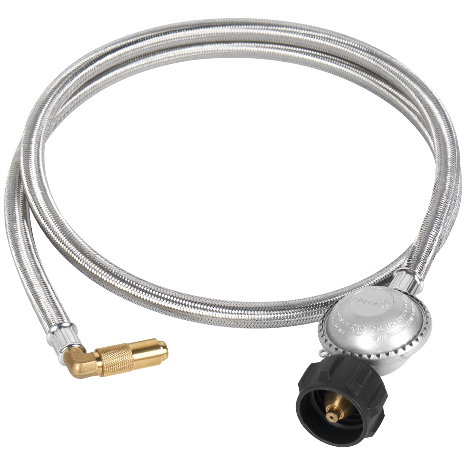 SHINESTAR propane adapter hose 5ft connects Blackstone griddle to large tanks for extended cooks.