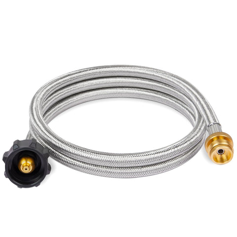 SHINESTAR propane hose adapter connects 1 lb to 20 lb tanks for versatile outdoor cooking