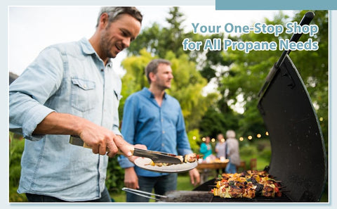 SHINESTAR sealed-connection ensures a tight fit between griddle and propane tank.