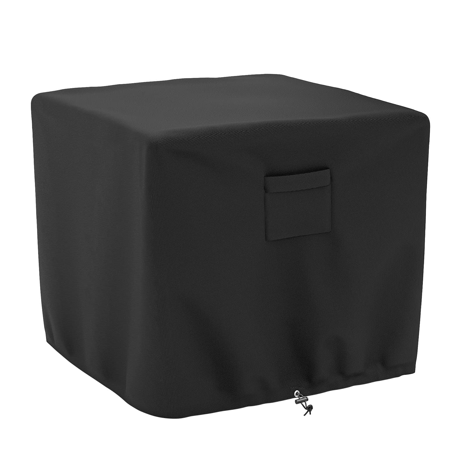 SHINESTAR square fire pit cover front view showing waterproof protection for all-weather use