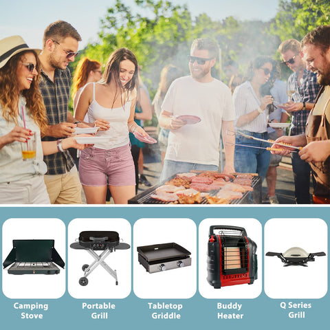 SHINESTAR-broad-compatibility close-up illustrates compatibility with Coleman and Weber grills.