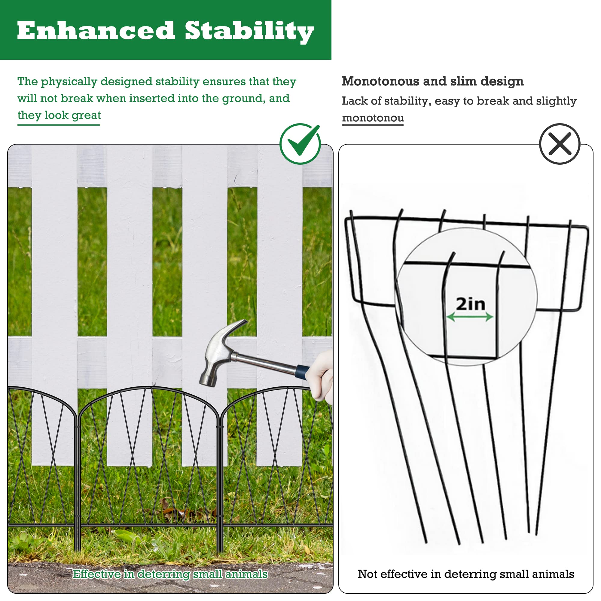Shinoske fence panels create a decorative edge for lawns and patios.