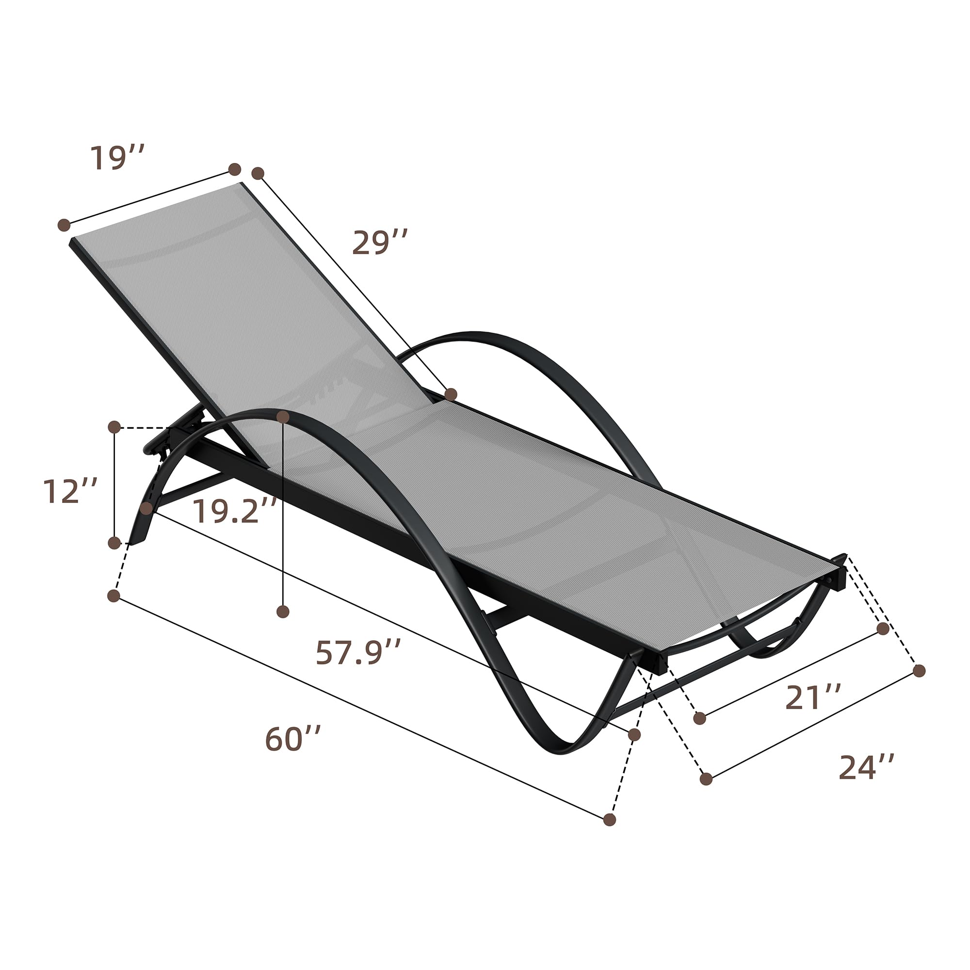 Shintenchi aluminum frame and Textilene fabric delivering durable, weather-resistant support