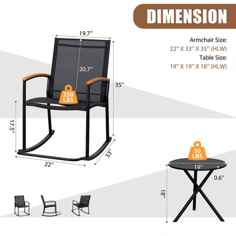 Shintenchi bistro set from a dining-height view highlights ergonomic seating and table access.