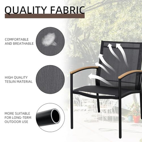 Shintenchi bistro set table with glass top, easy to wipe clean after drinks