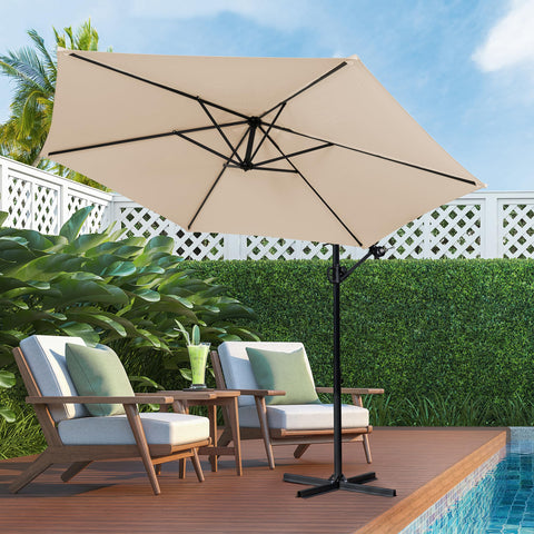 Shintenchi offset umbrella storage-compact design makes storage easy.