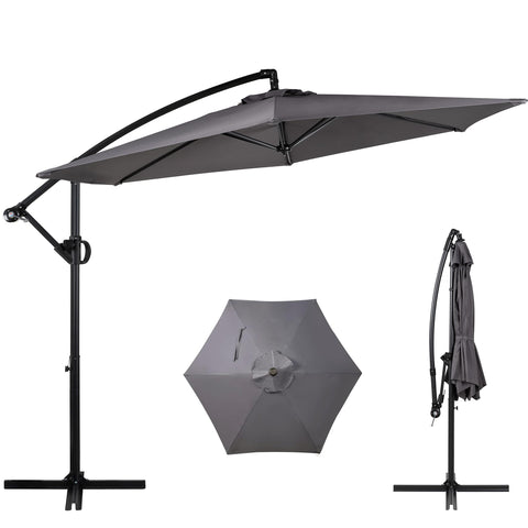 Shintenchi offset umbrella tilt crank mechanism enabling easy shading control.