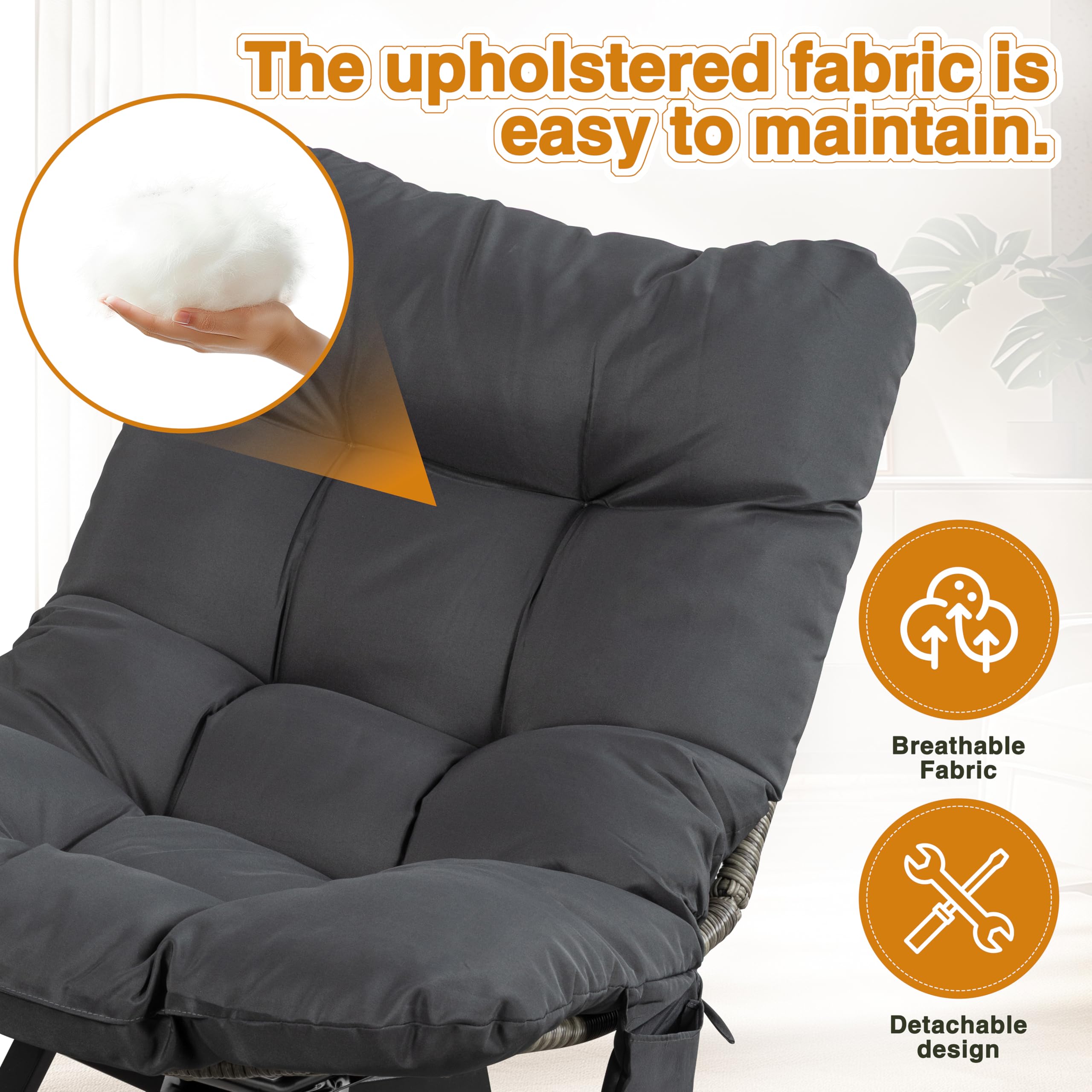Shintenchi swivel chair with pocket storage keeps small essentials within reach