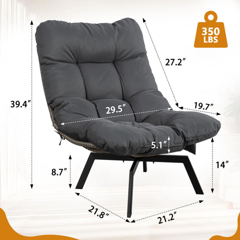 Shintenchi durable-uv-rattan chair withstands outdoor use while staying stylish