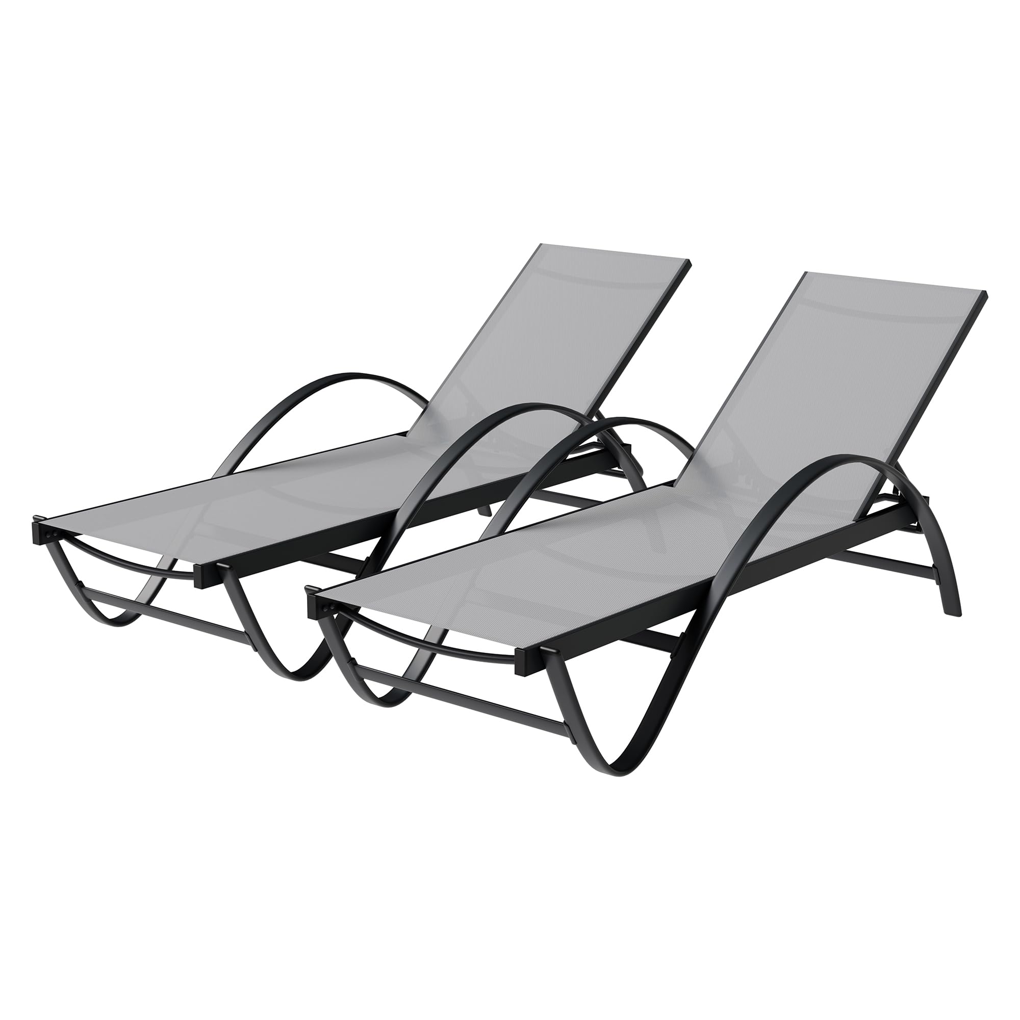 Shintenchi patio chaise lounge set 2 with pool chairs for easy outdoor relaxation