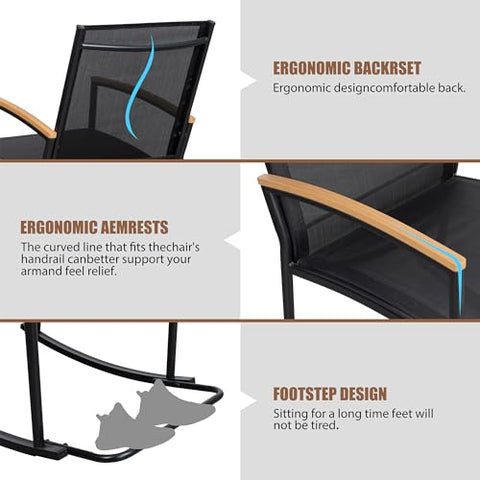 Shintenchi powder-coated steel frame demonstrates durability and weather resistance for outdoor use.