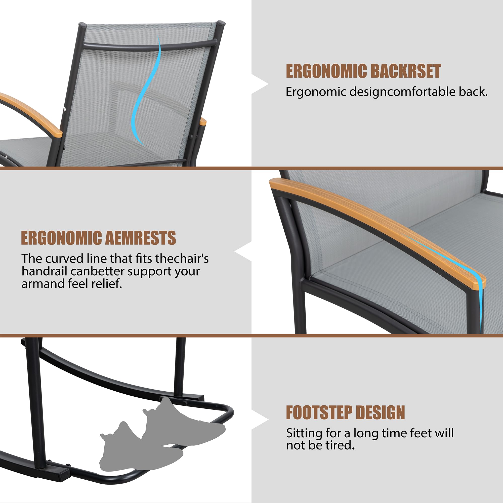 Shintenchi powder-coated steel frame offers durable weather resistance