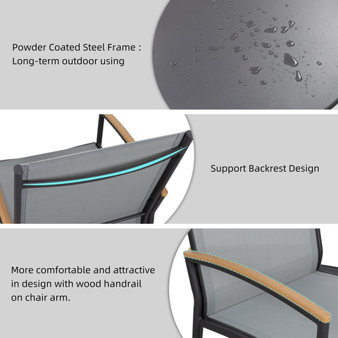 Shintenchi powder coated steel frame provides sturdy weather resistance
