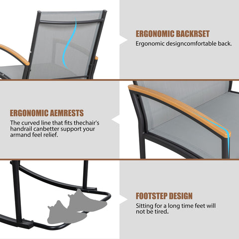 Shintenchi powder-coated steel frame offers durable weather resistance